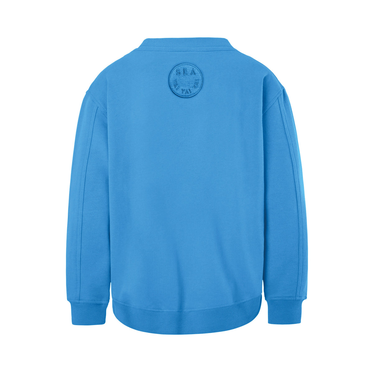 blaues Sweatshirt aus Organic Cotton mit Stickerei NEU
