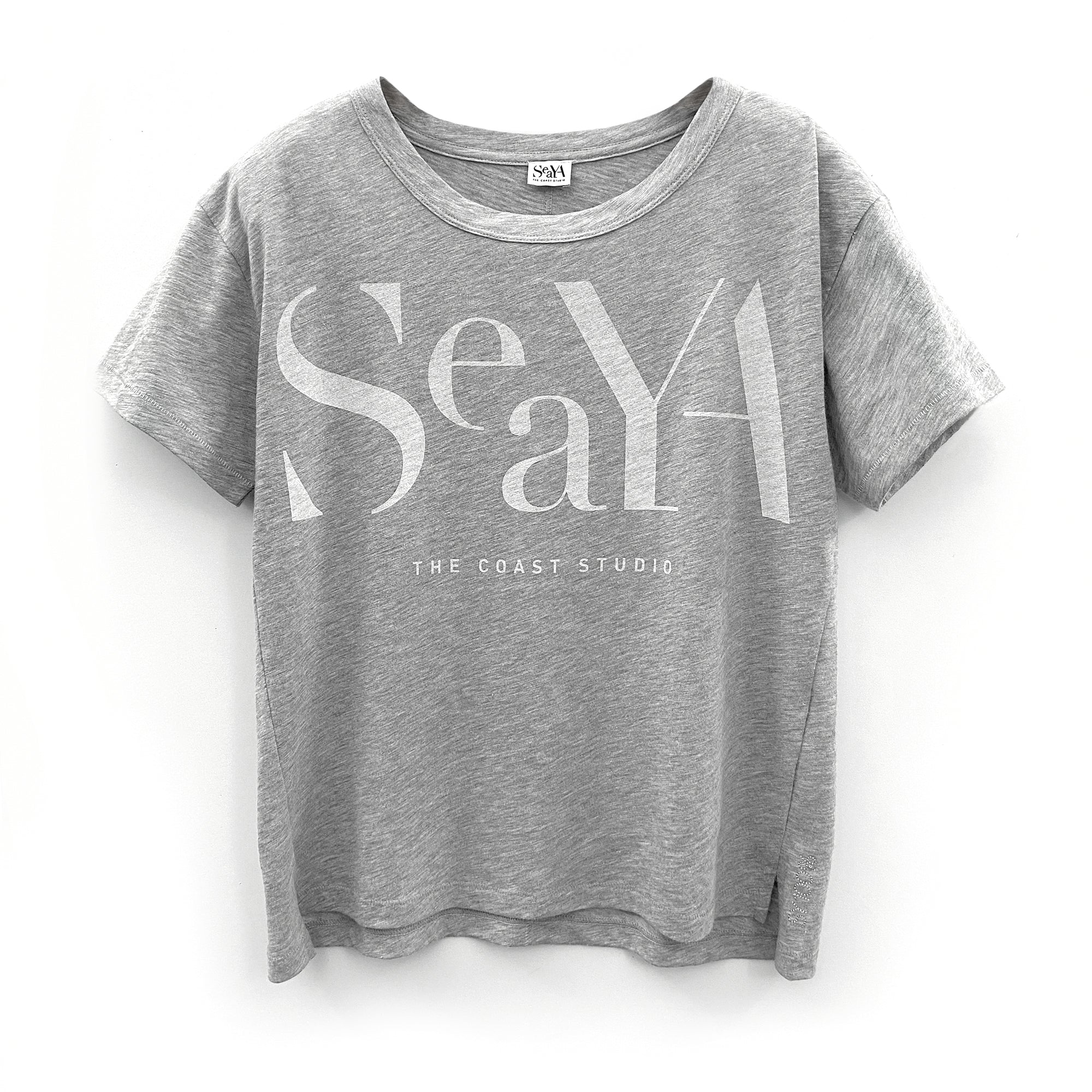 grau Melange T-Shirt aus Organic Cotton mit Druck