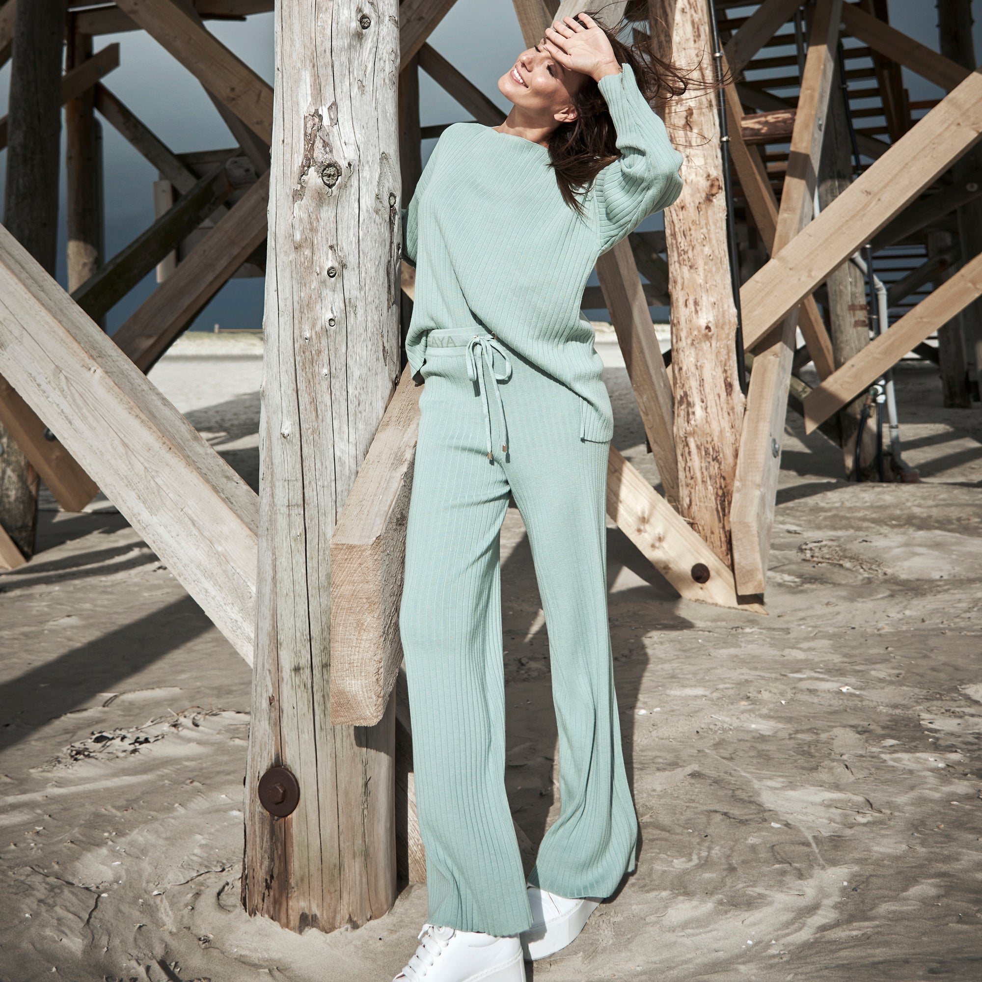 Strick Set Pullover und Hose aus Baumwolle