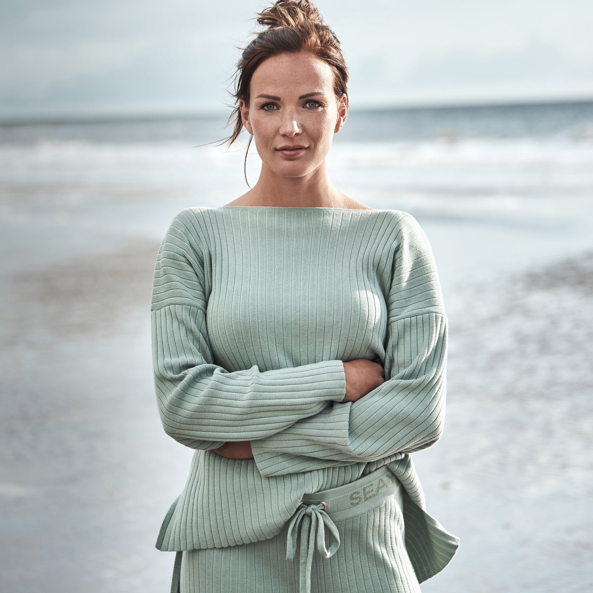 Strick Set Pullover und Hose aus Baumwolle