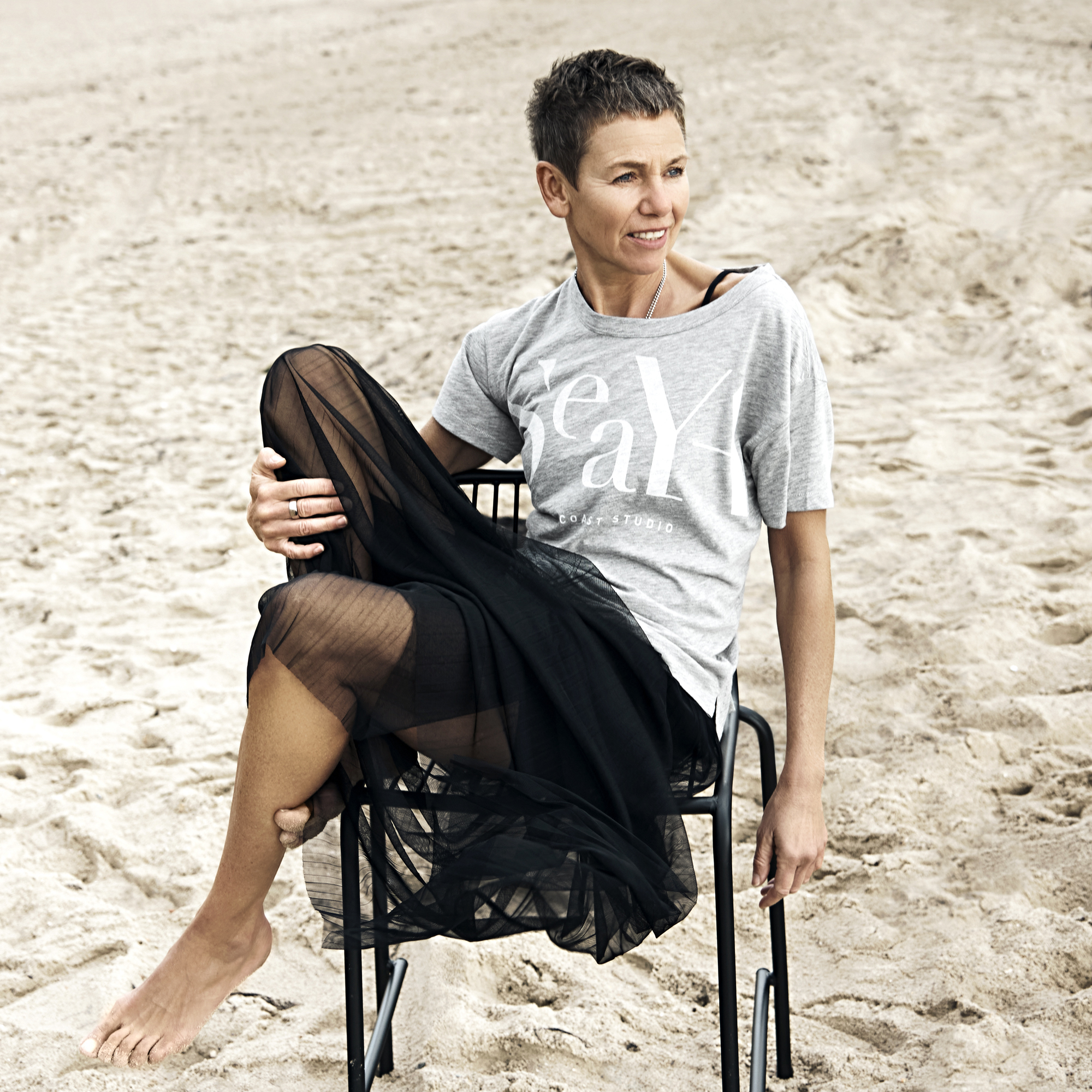 grau Melange T-Shirt aus Organic Cotton mit Druck