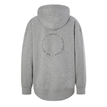Lade das Bild in den Galerie-Viewer, Hoodie Jacke grau Melange aus Organic Cotton mit Stickerei