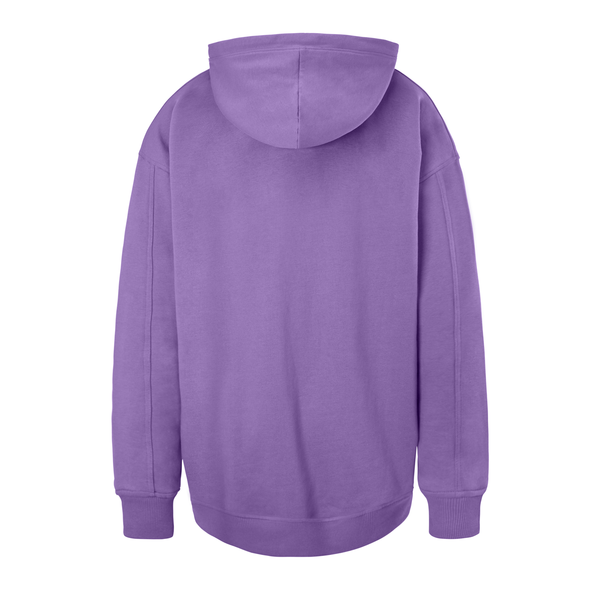 lila Hoodie aus Organic Cotton mit Stickerei