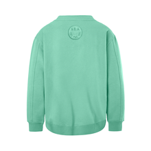 Lade das Bild in den Galerie-Viewer, mintfarbenes Sweatshirt aus Organic Cotton mit Stickerei