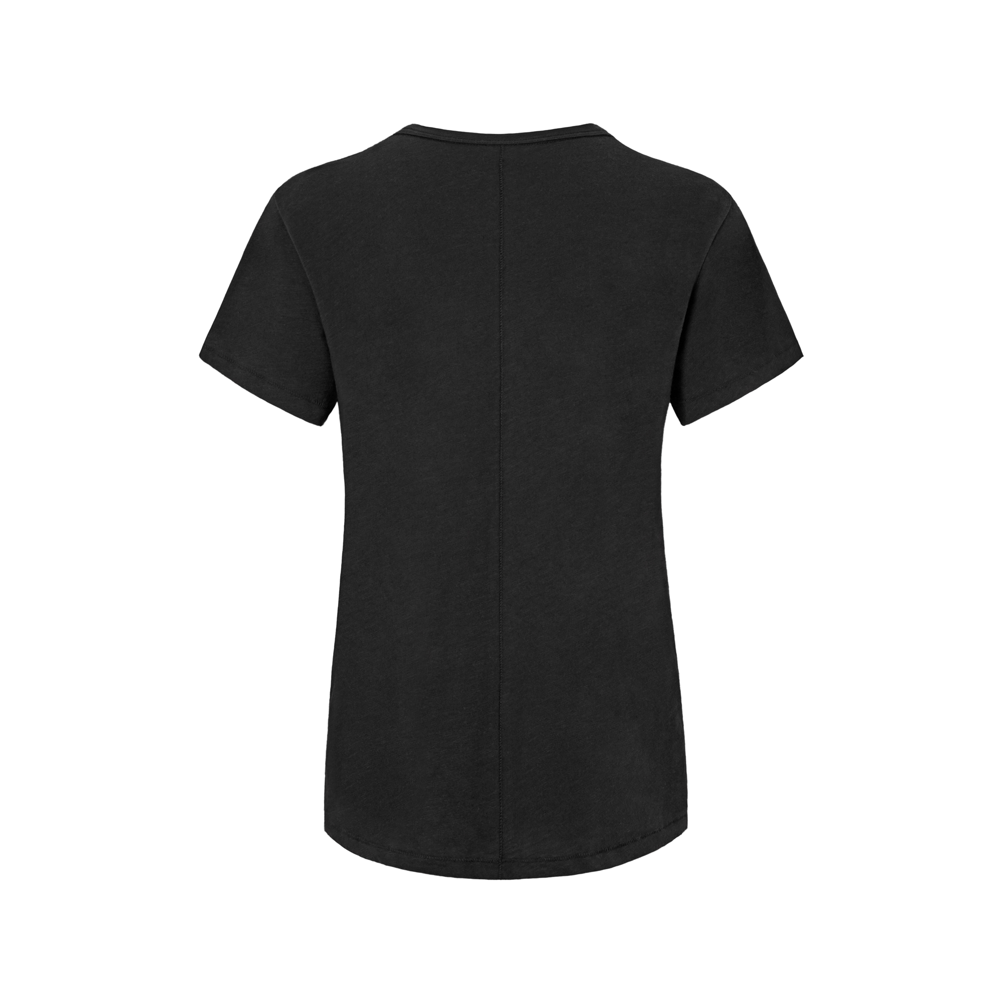 schwarzes T-Shirt aus Organic Cotton mit Stickerei