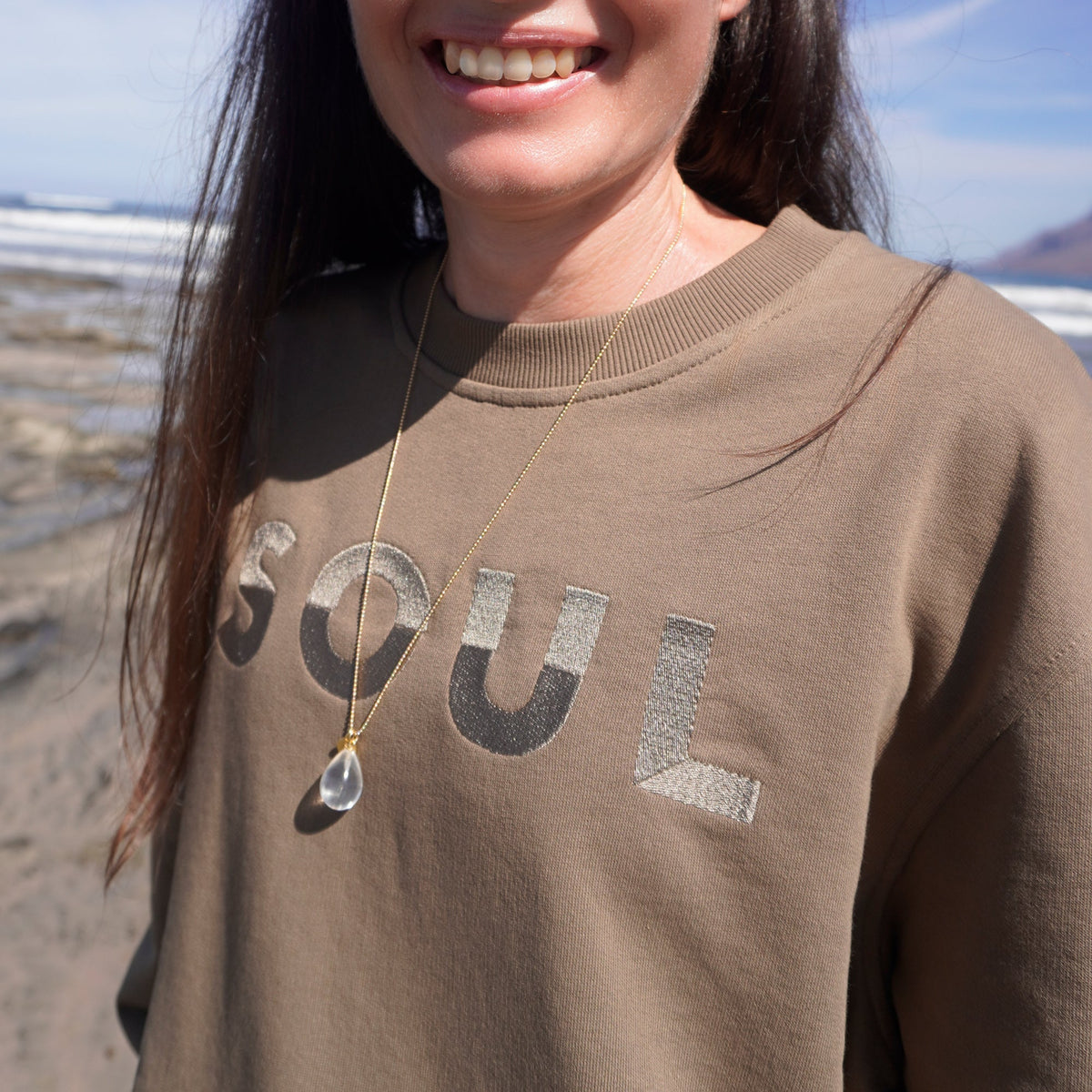KHAKI SWEATSHIRT SOUL Be Your Strongest – Herbstfavorit