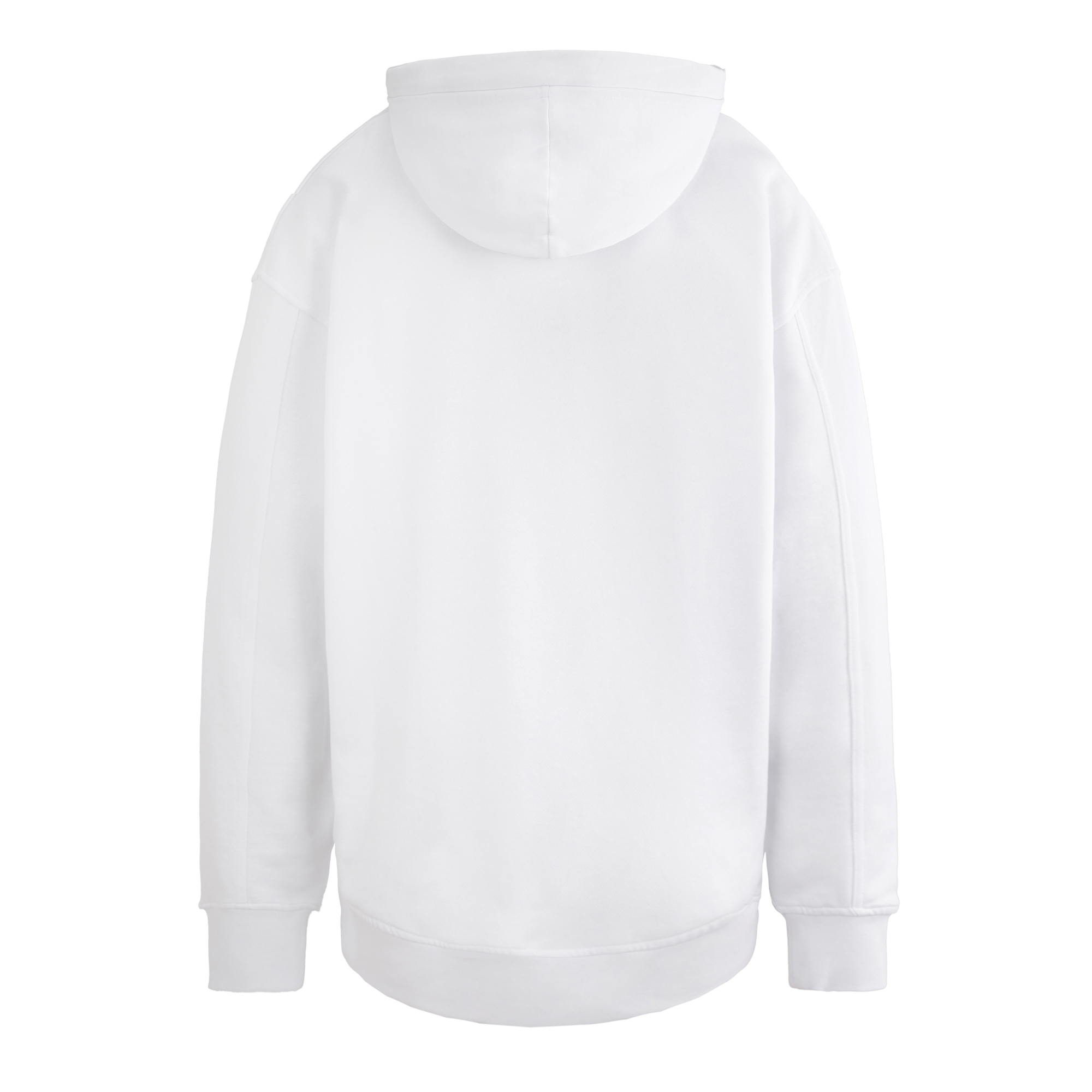 Hoodie weiß aus Organic Cotton mit Stickerei