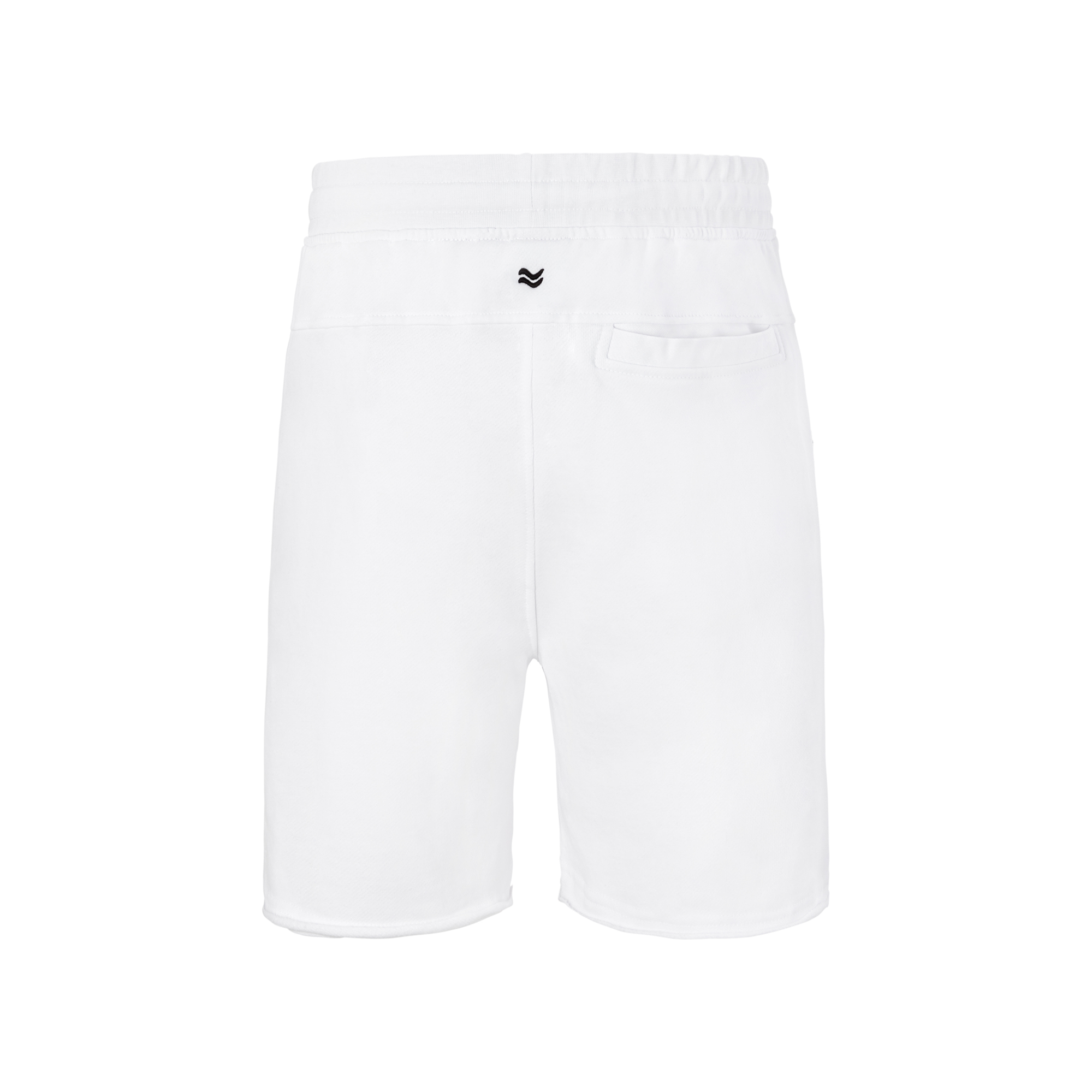 weiße Sweatshorts/Bermudas aus Organic Cotton mit Stickerei