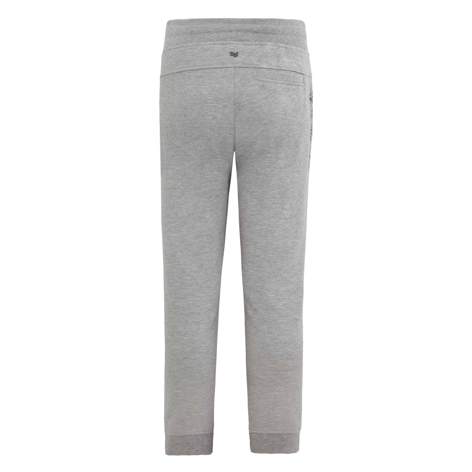 grau Melange Sweathose aus Organic Cotton mit Stickerei