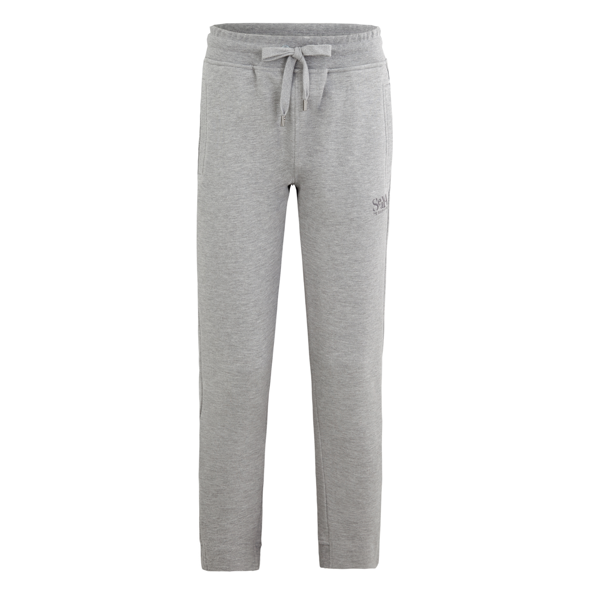 grau Melange Sweathose aus Organic Cotton mit Stickerei