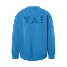 Lade das Bild in den Galerie-Viewer, blaues Sweatshirt aus Organic Cotton mit Stickerei
