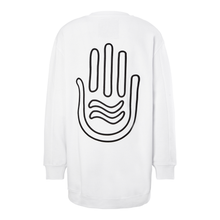 Lade das Bild in den Galerie-Viewer, Yoga Sweatshirt lang in Weiß aus Organic Cotton mit Stickerei
